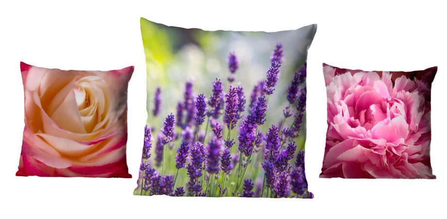 Blumenkissen Rosen und Lavendel